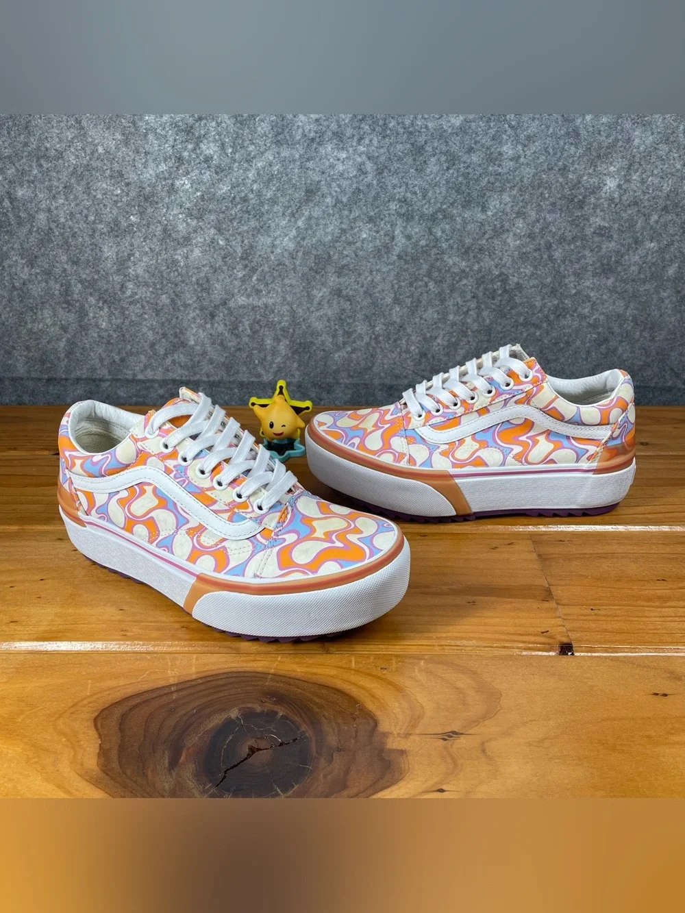 Vans Old Skool Stacked Womens Size 8 / Men 6.5 UV Ink Peace Platform Psychedelic